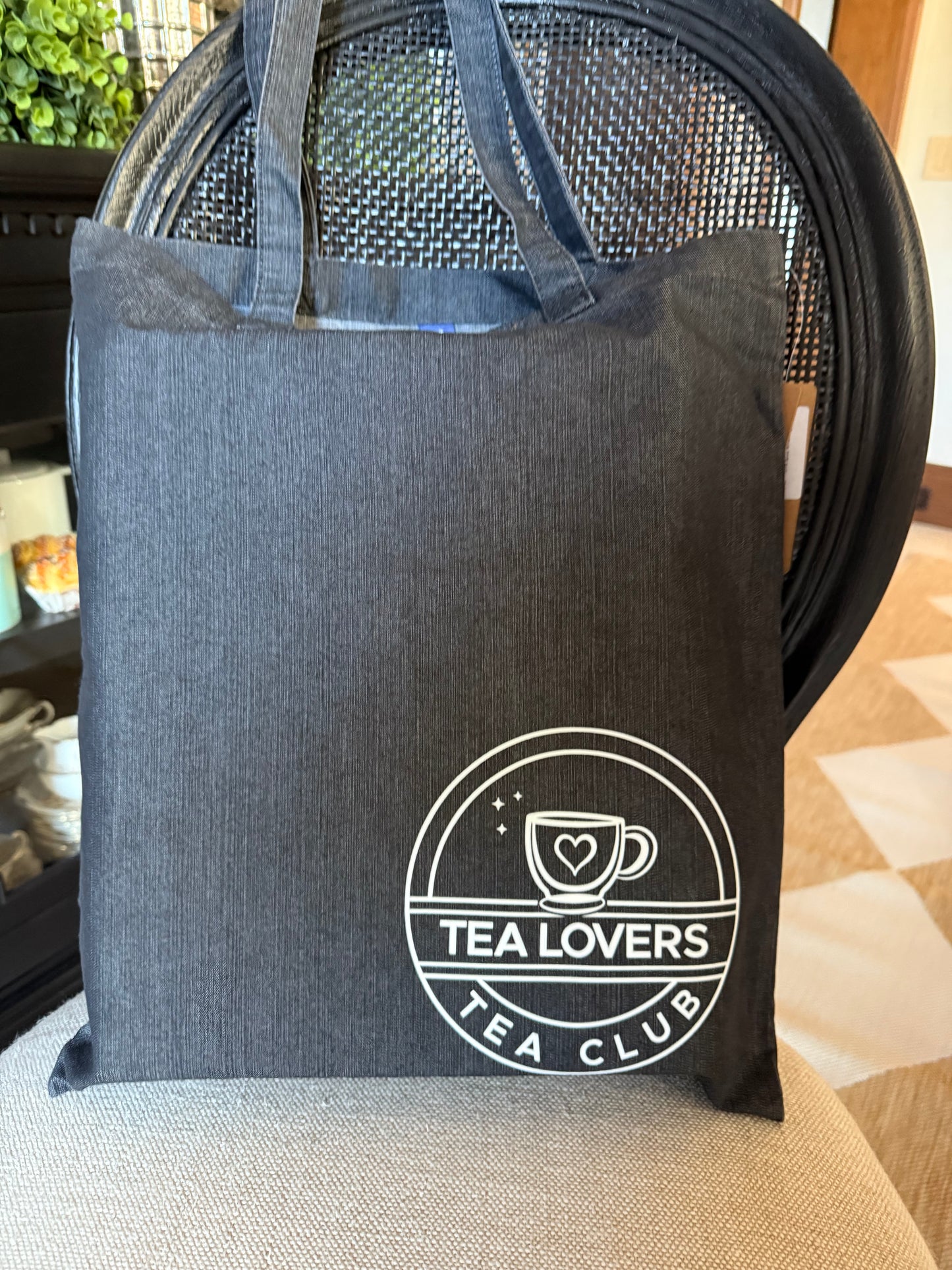 Black Denim Tea Lovers Tea Club Tote