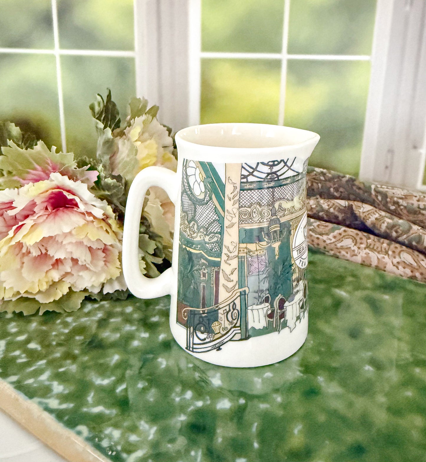 Green Art Deco Jug UK HALF PINT