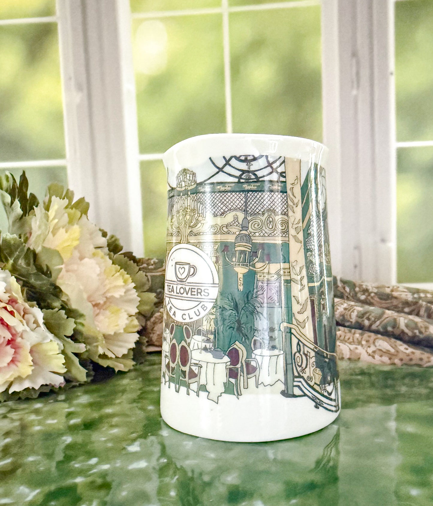 Green Art Deco Jug UK HALF PINT