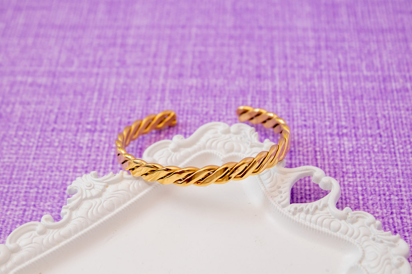 Braided Gold Bangle