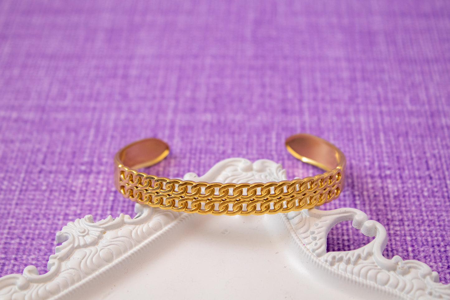 Weave Gold Bangle