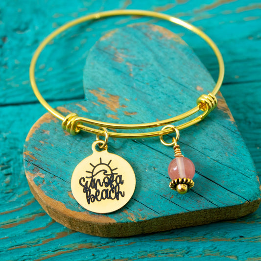 Sunset Beach Bracelet • Coastal Jewelry Gift • Beach Lover Bracelet • Summer Travel Keepsake • Ocean Charm Bracelet  • Vacation Jewelry