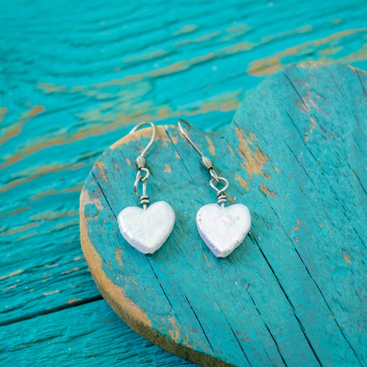 Pearl Heart Earrings