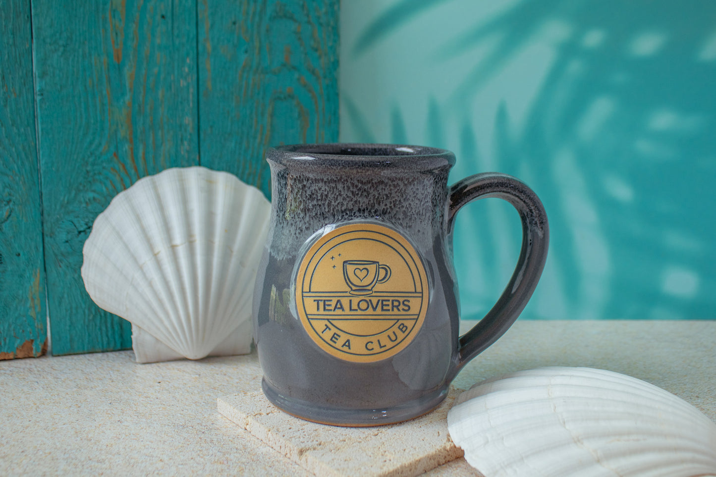 Tea Lovers Tea Club Grey Tall Belly Mug