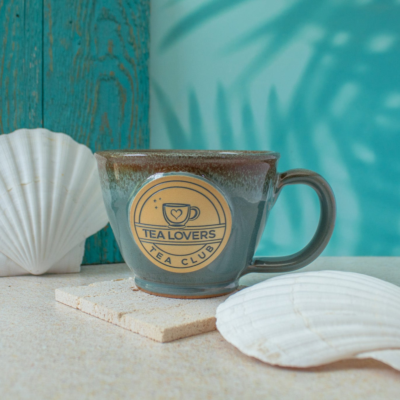 Tea Lovers Tea Club Teal Latte Mug