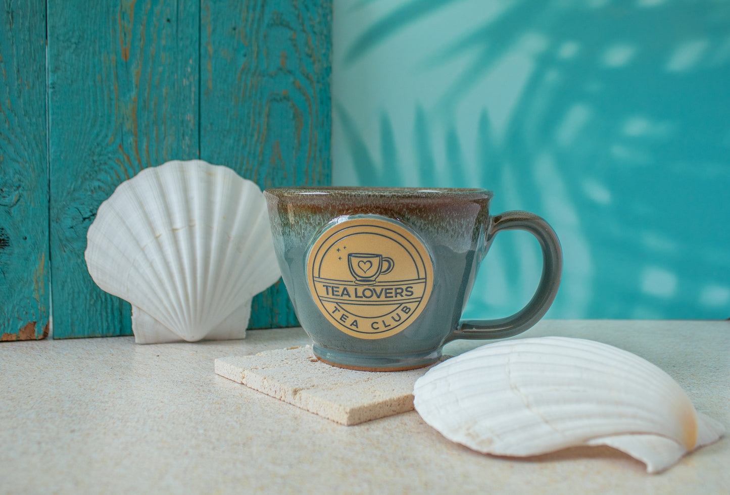 Tea Lovers Tea Club Teal Latte Mug