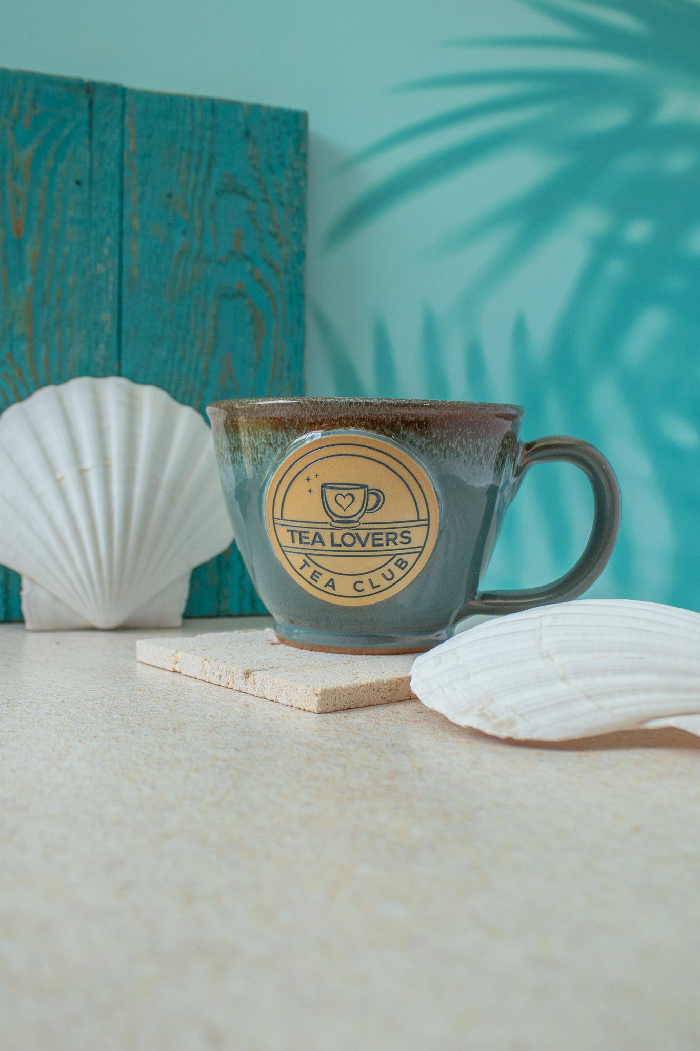 Tea Lovers Tea Club Teal Latte Mug