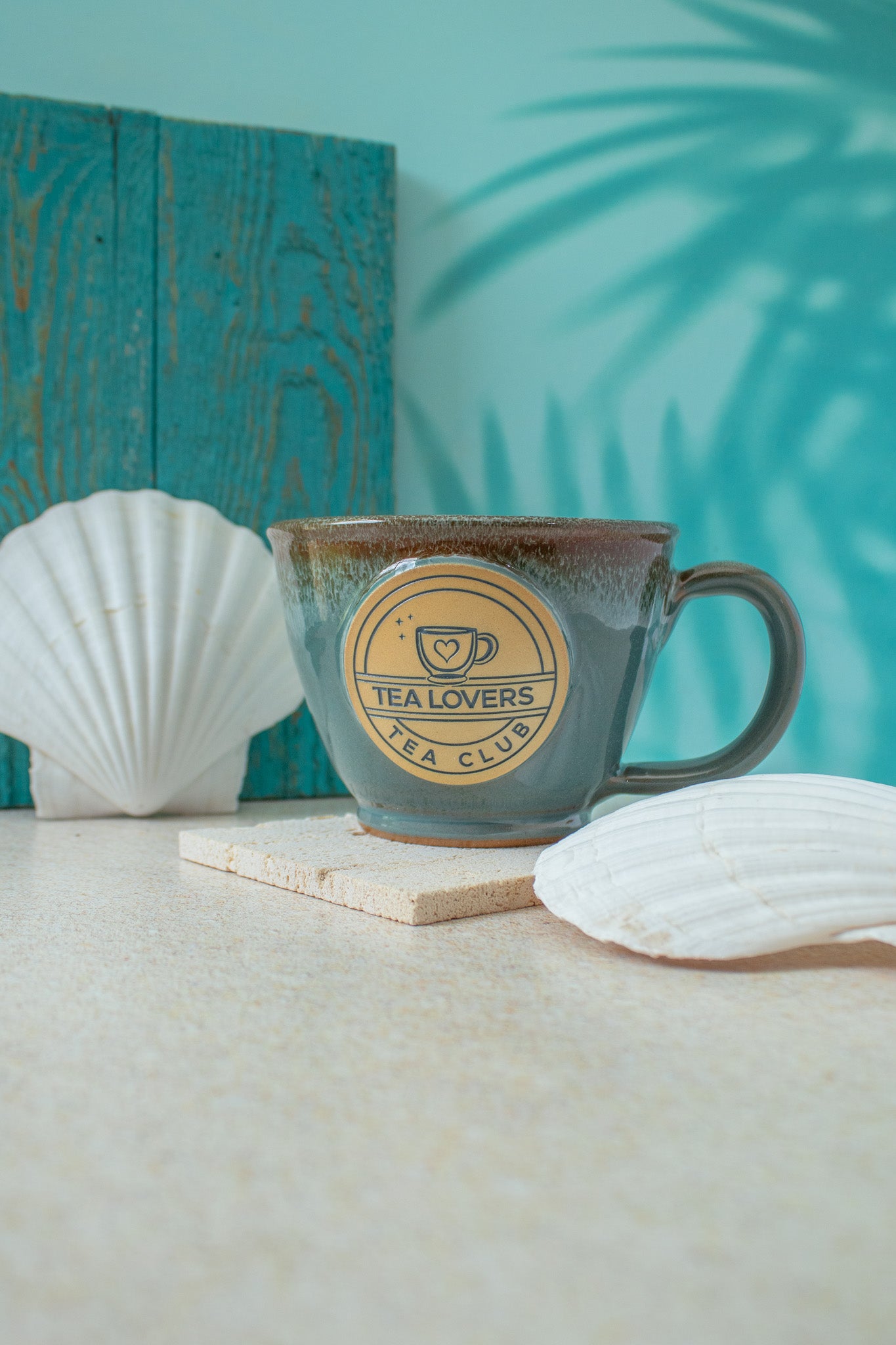 Tea Lovers Tea Club Teal Latte Mug