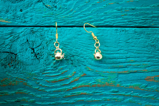 Gold Teapot Brass Charms