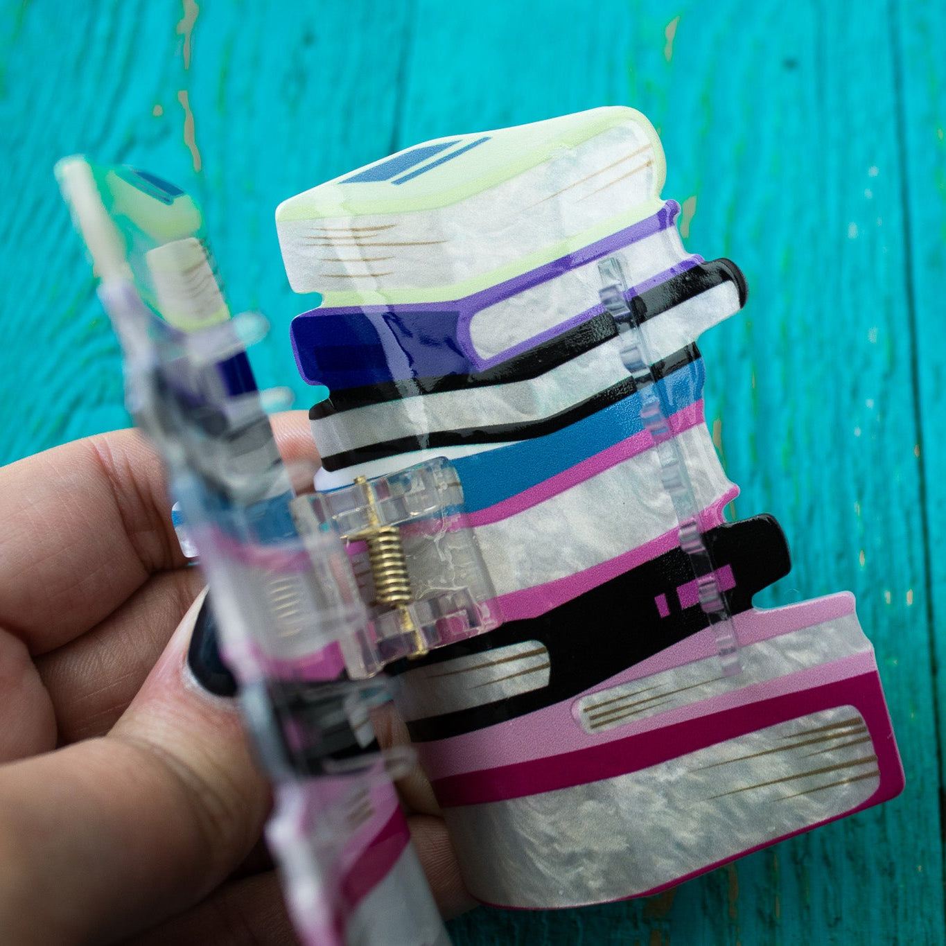 Pink Book Lover Hair Clip