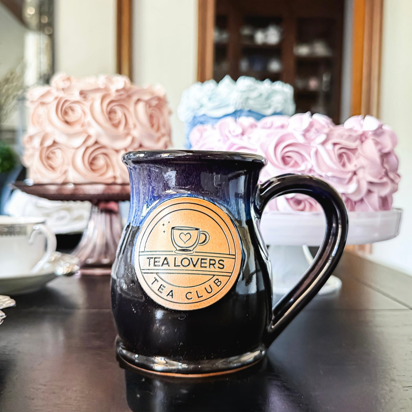 Tea Lovers Tea Club Tall Belly Mug Black Galaxy