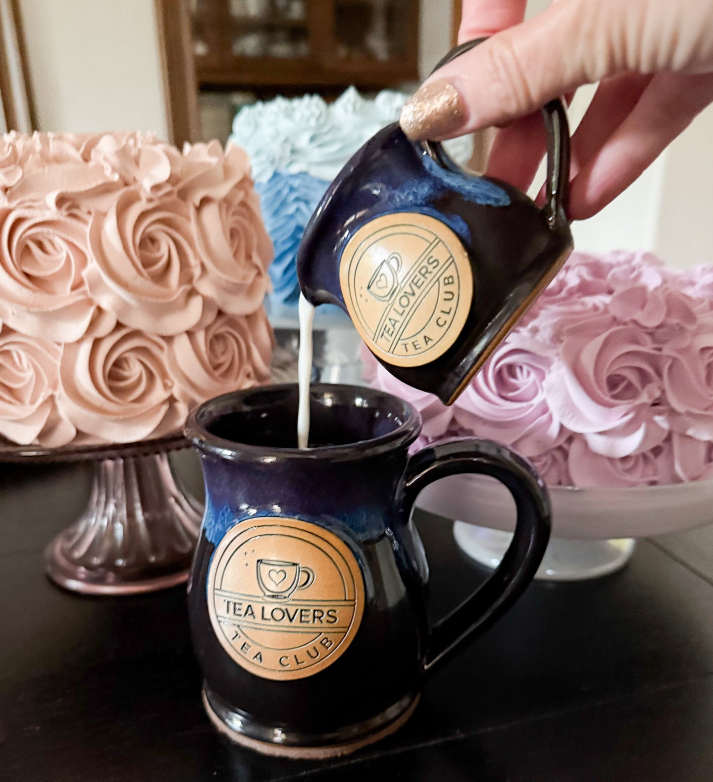 Tea Lovers Tea Club Tall Belly Mug Black Galaxy
