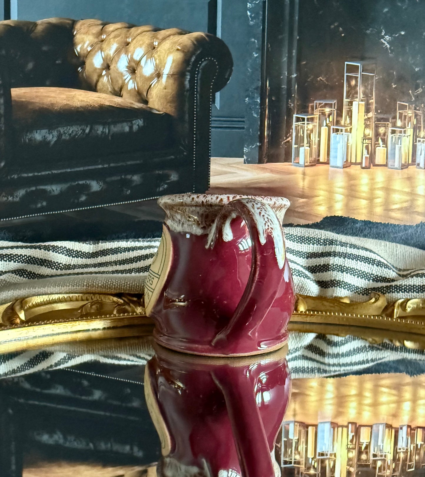 Tea Lovers Tea Club Burgundy with Dijon and White Milk Tot