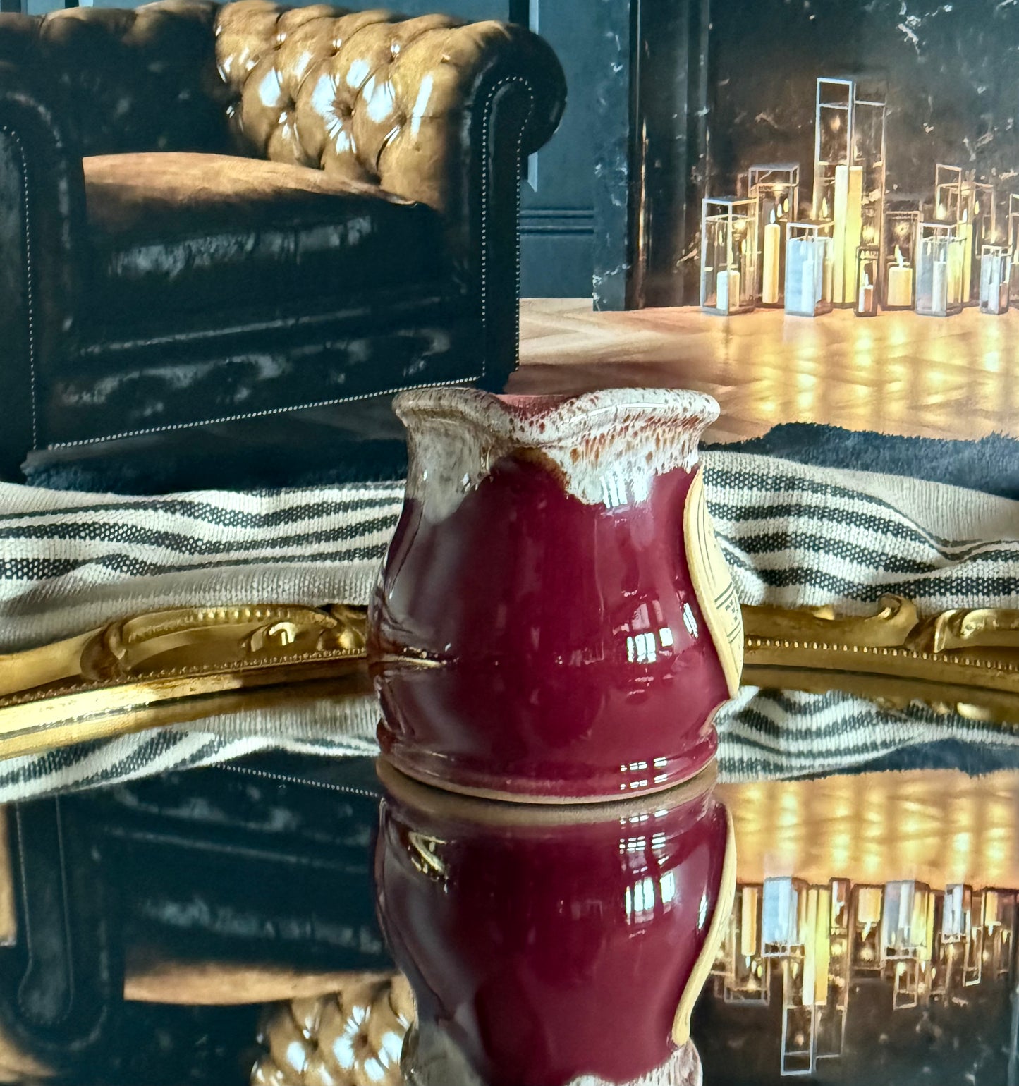 Tea Lovers Tea Club Burgundy with Dijon and White Milk Tot