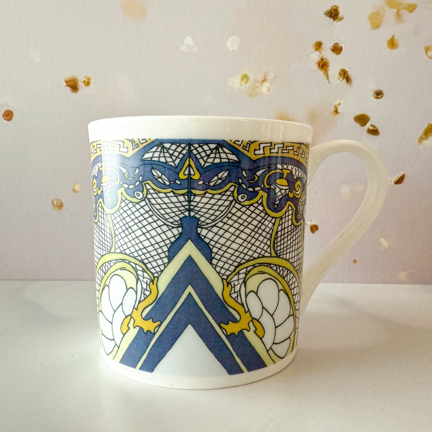 Blue Art Deco Tea lovers Tea club Mugs