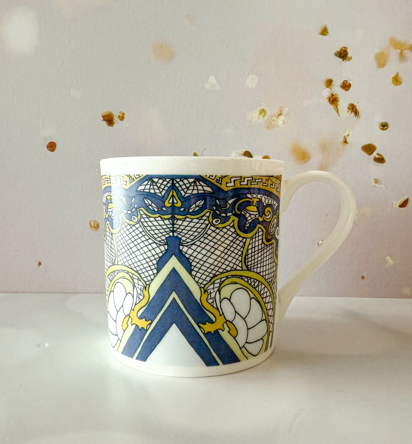 Blue Art Deco Tea lovers Tea club Mugs