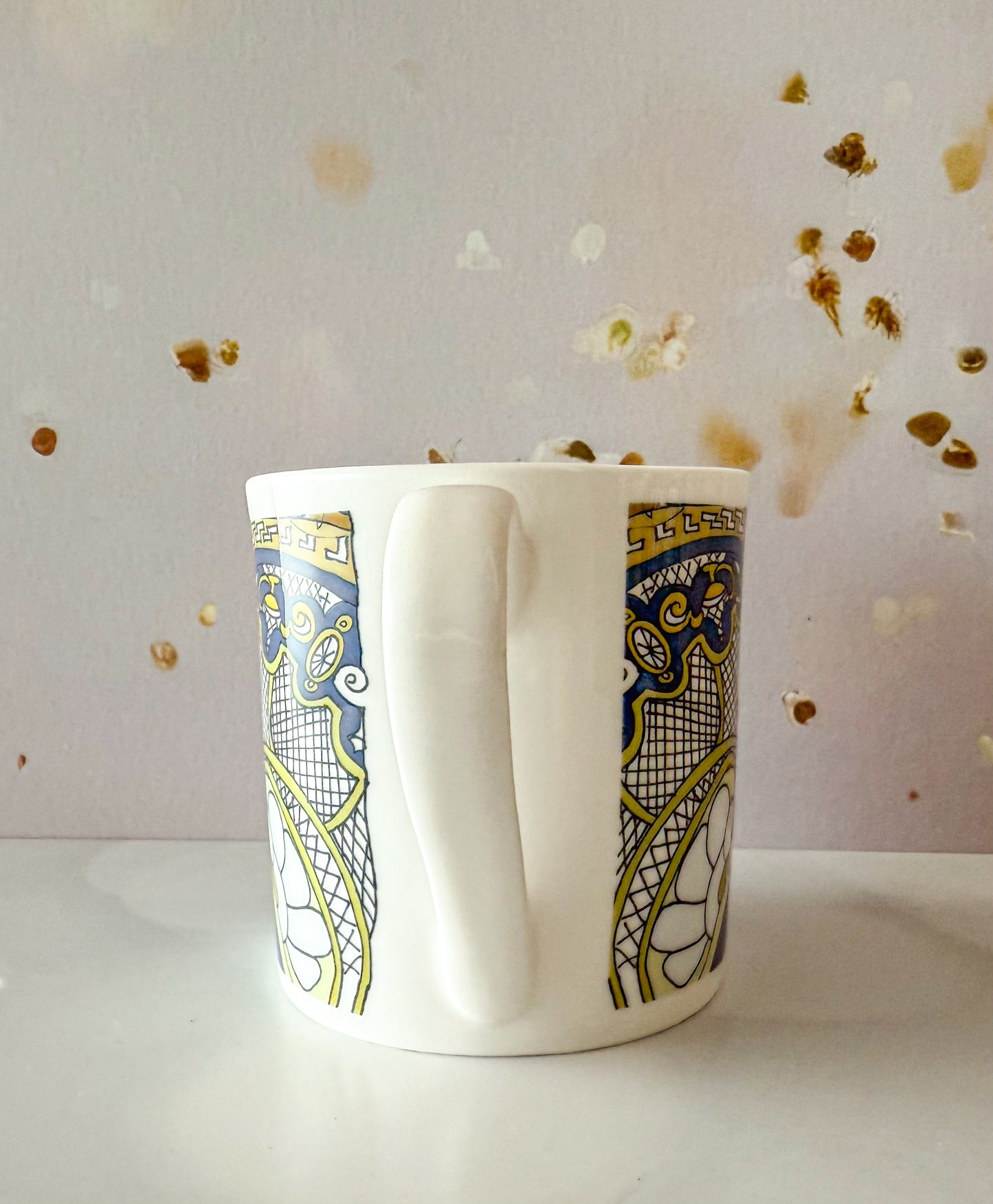 Blue Art Deco Tea lovers Tea club Mugs