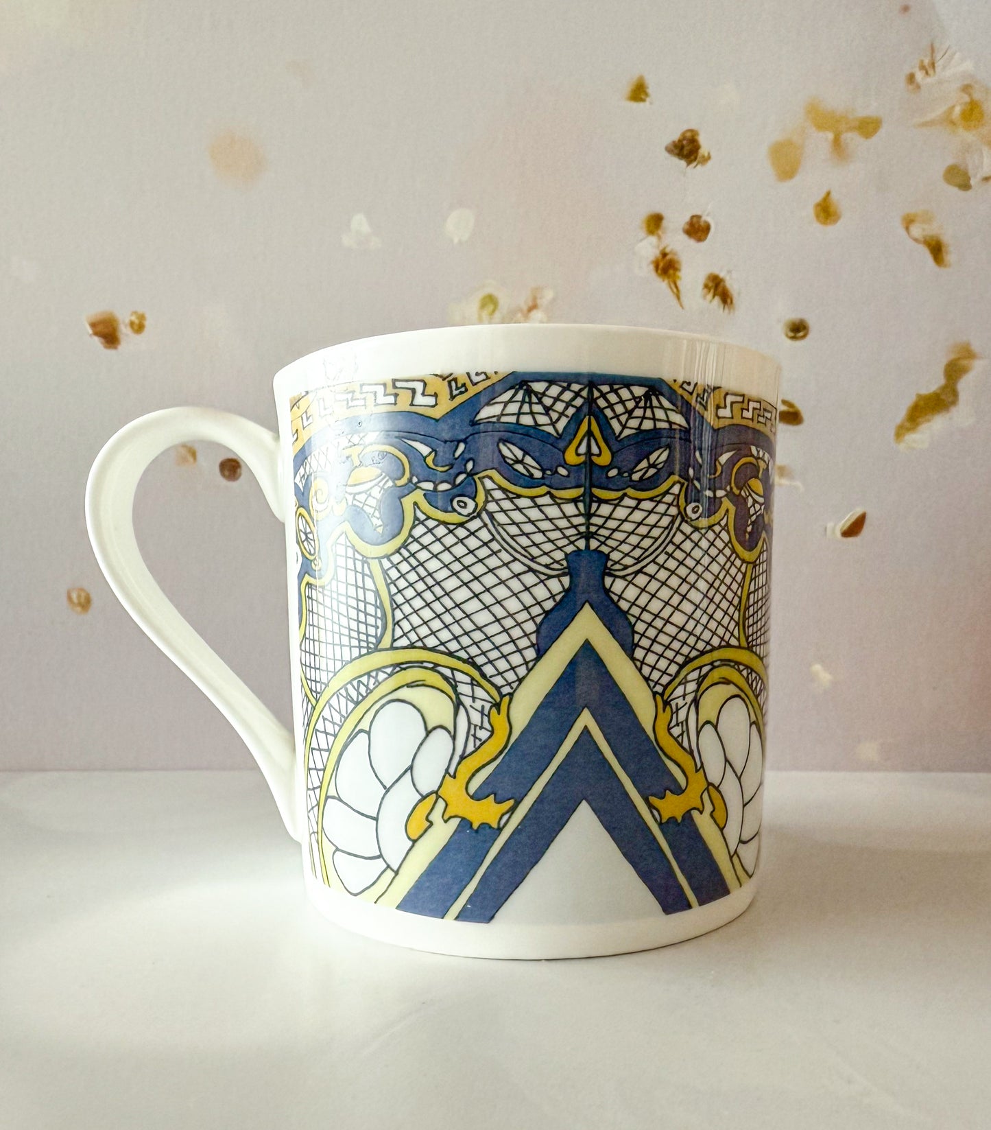 Blue Art Deco Tea lovers Tea club Mugs