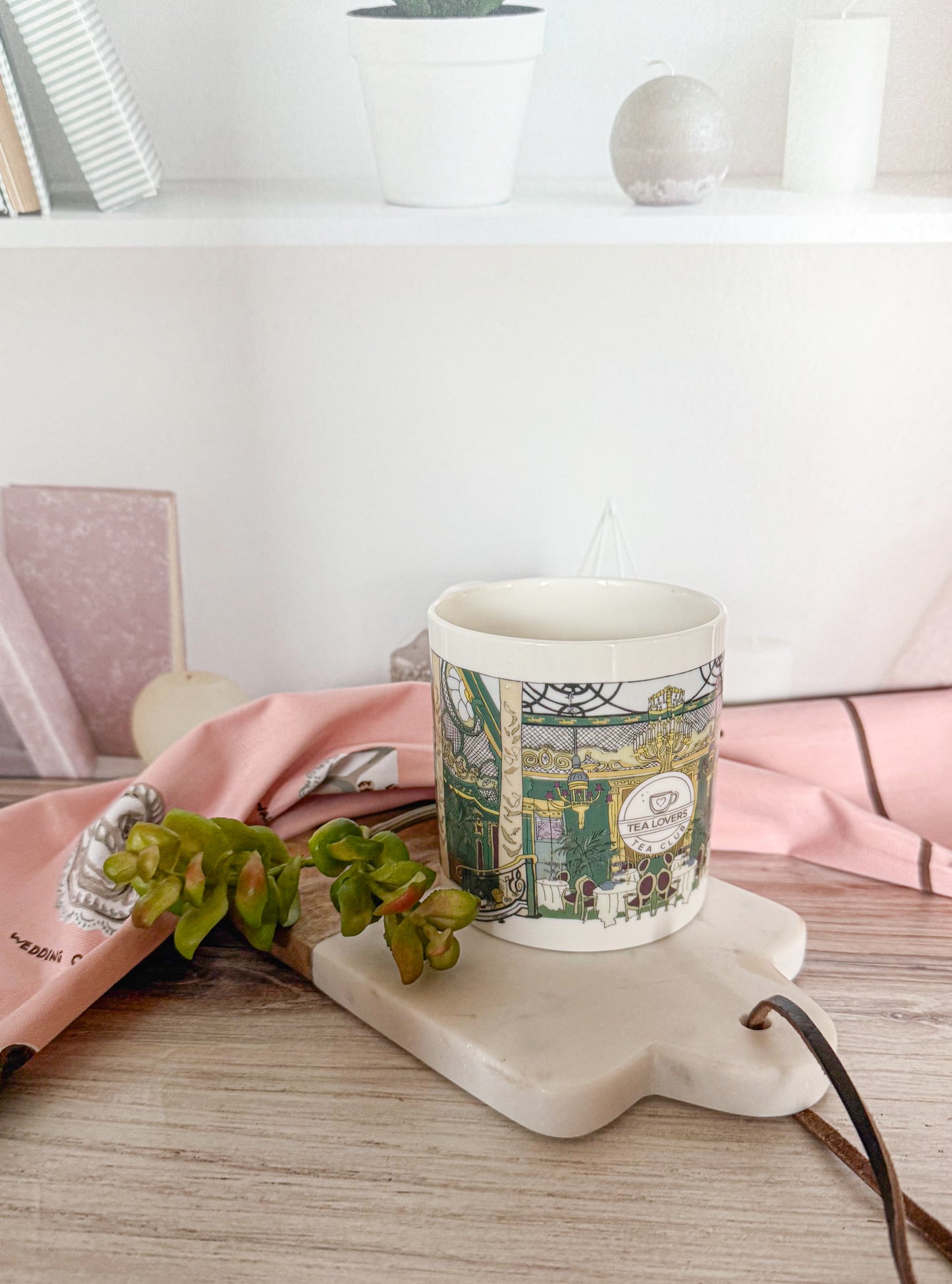 Green Art Deco Tea Lovers Tea Club Mugs