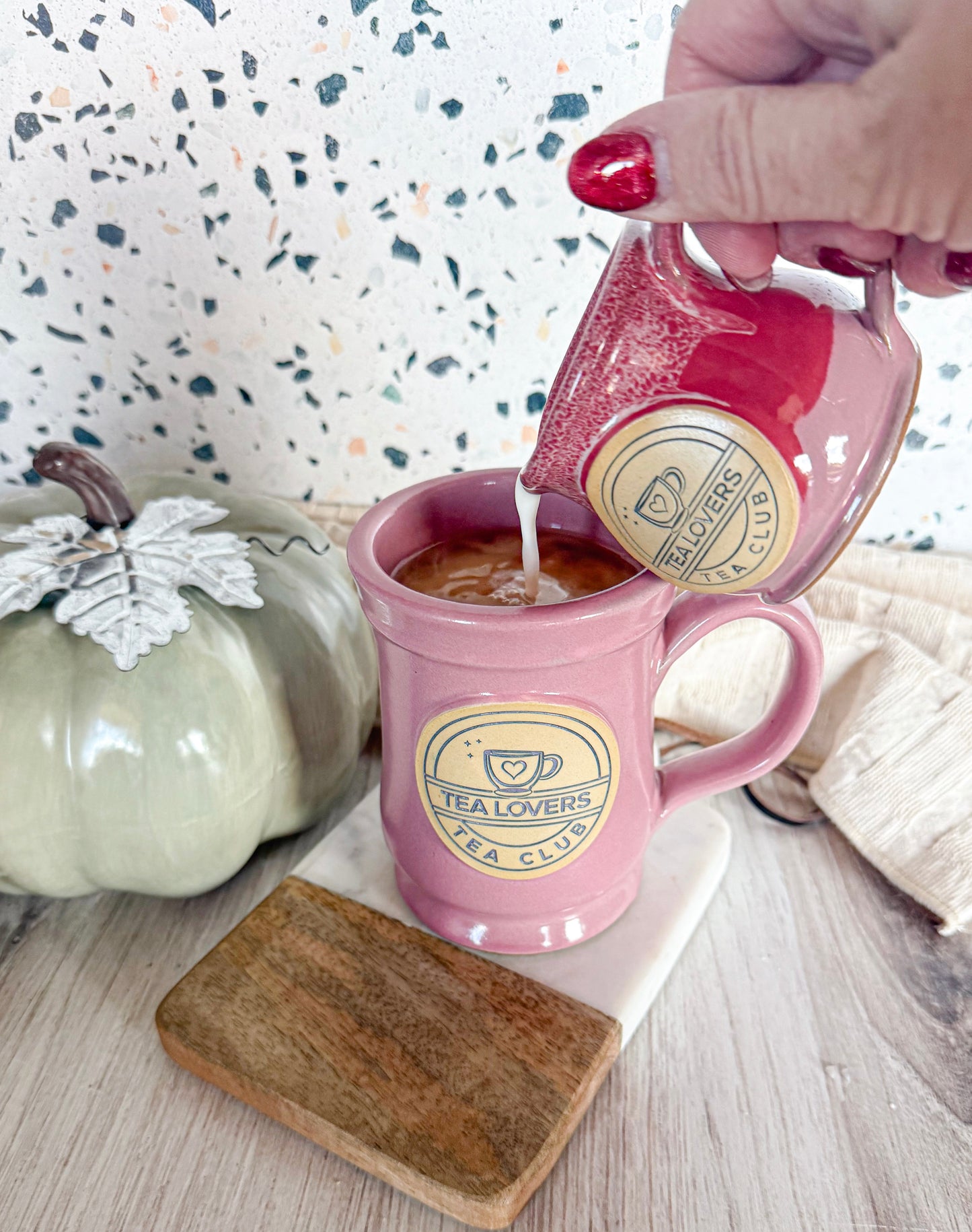 Tea Lovers Tea Club Pink Triple Dip Milk Tot