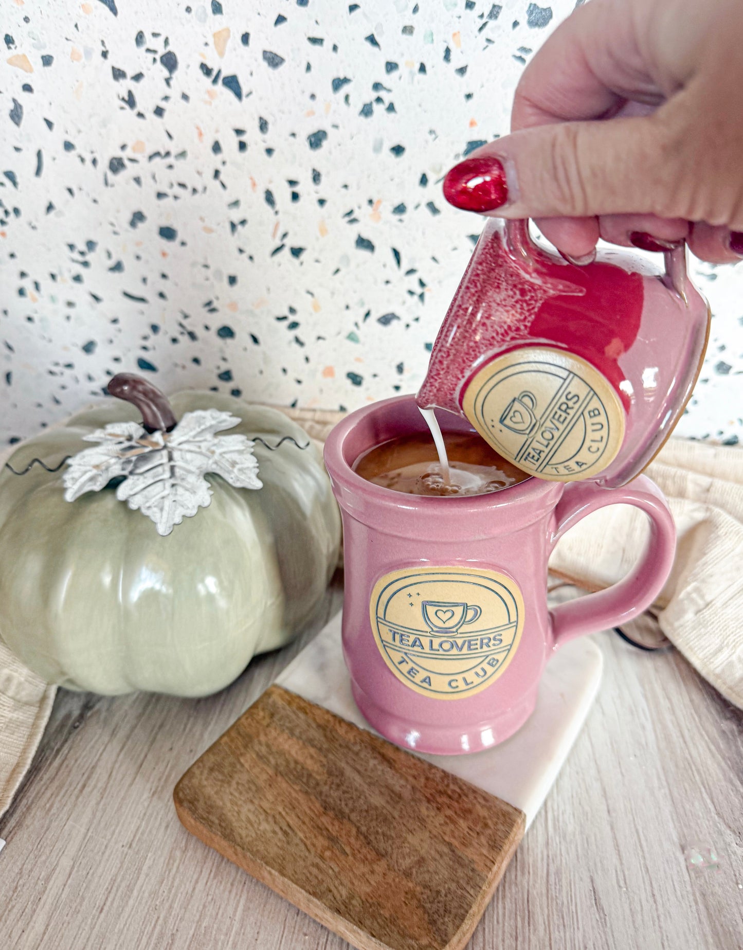 Tea Lovers Tea Club Pink Triple Dip Milk Tot