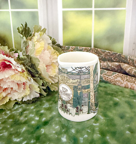 Green Art Deco Jug UK QUARTER PINT