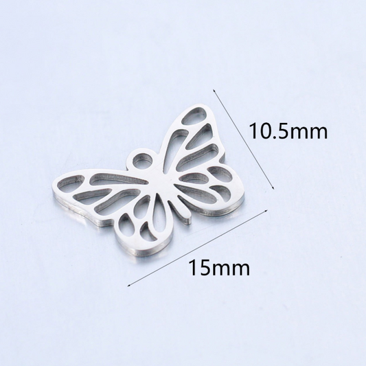 Butterfly Silver Charm