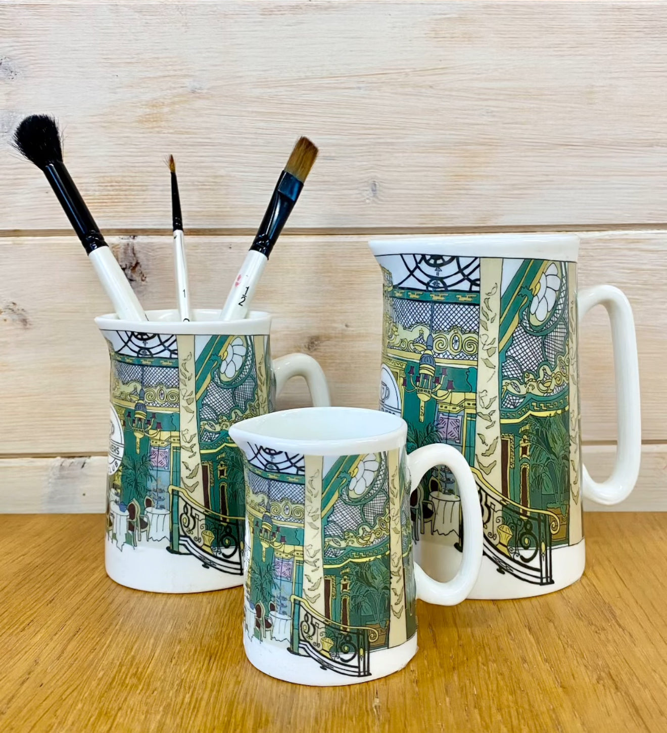 Green Art Deco Jug UK PINT