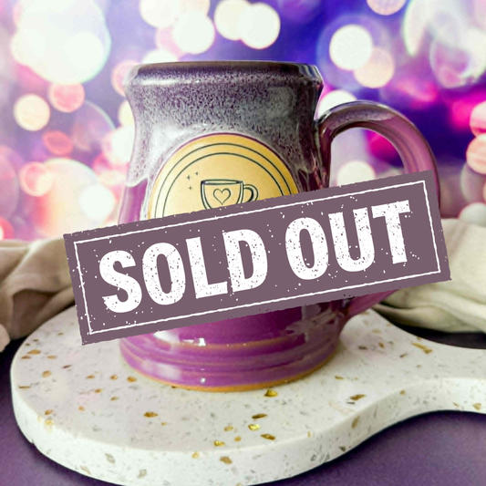 Tea Lovers Tea Club Lilac, Plum & White Endicott Double Medallion Tankard