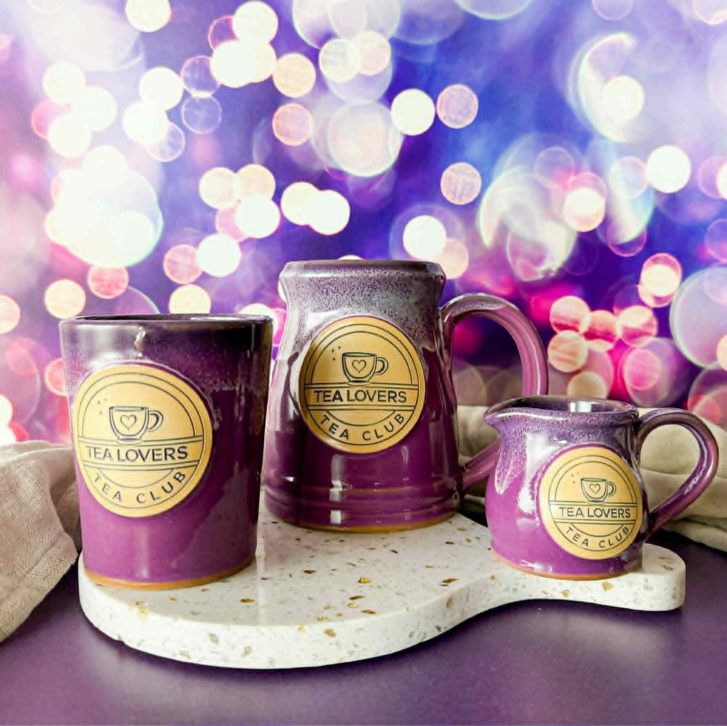 Tea Lovers Tea Club  Lilac, Plum & White Milk Tot