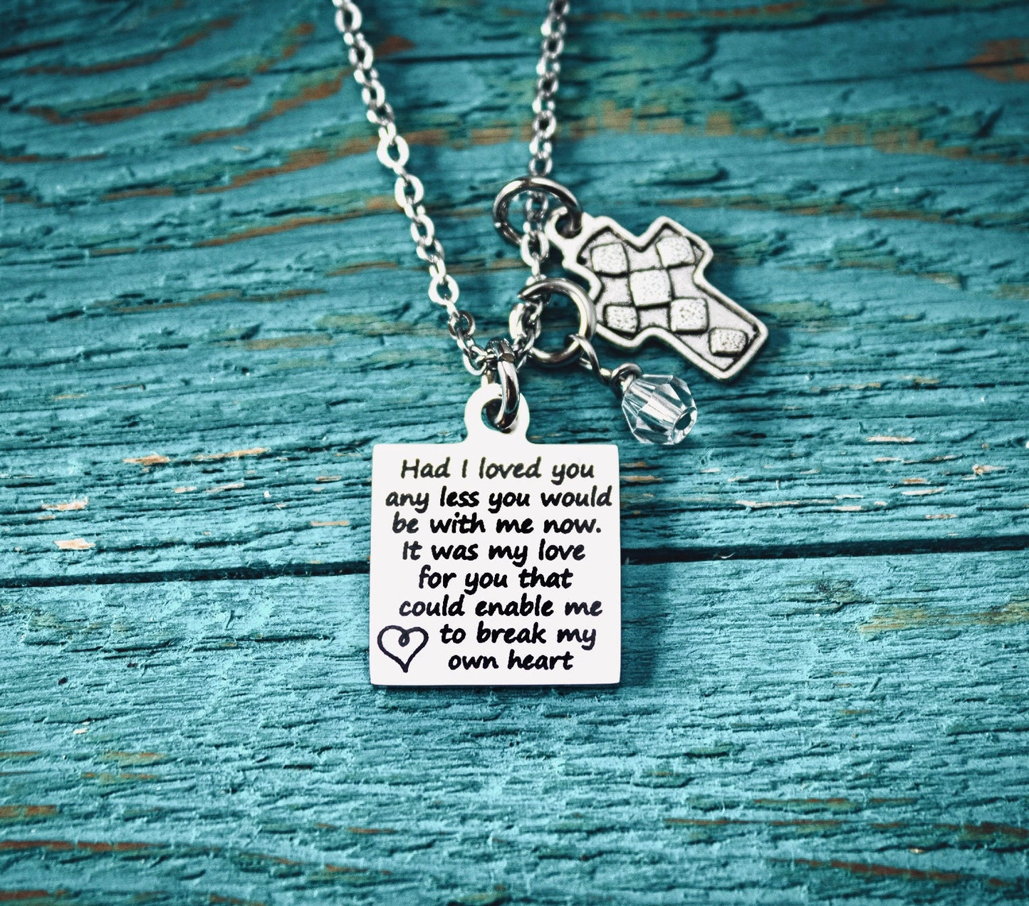 Had I loved you any less, Birthmother, Reunion, from, adopted child, Birth Mother, Baby adoption, Silver Necklace, Charm Necklace, Gift for