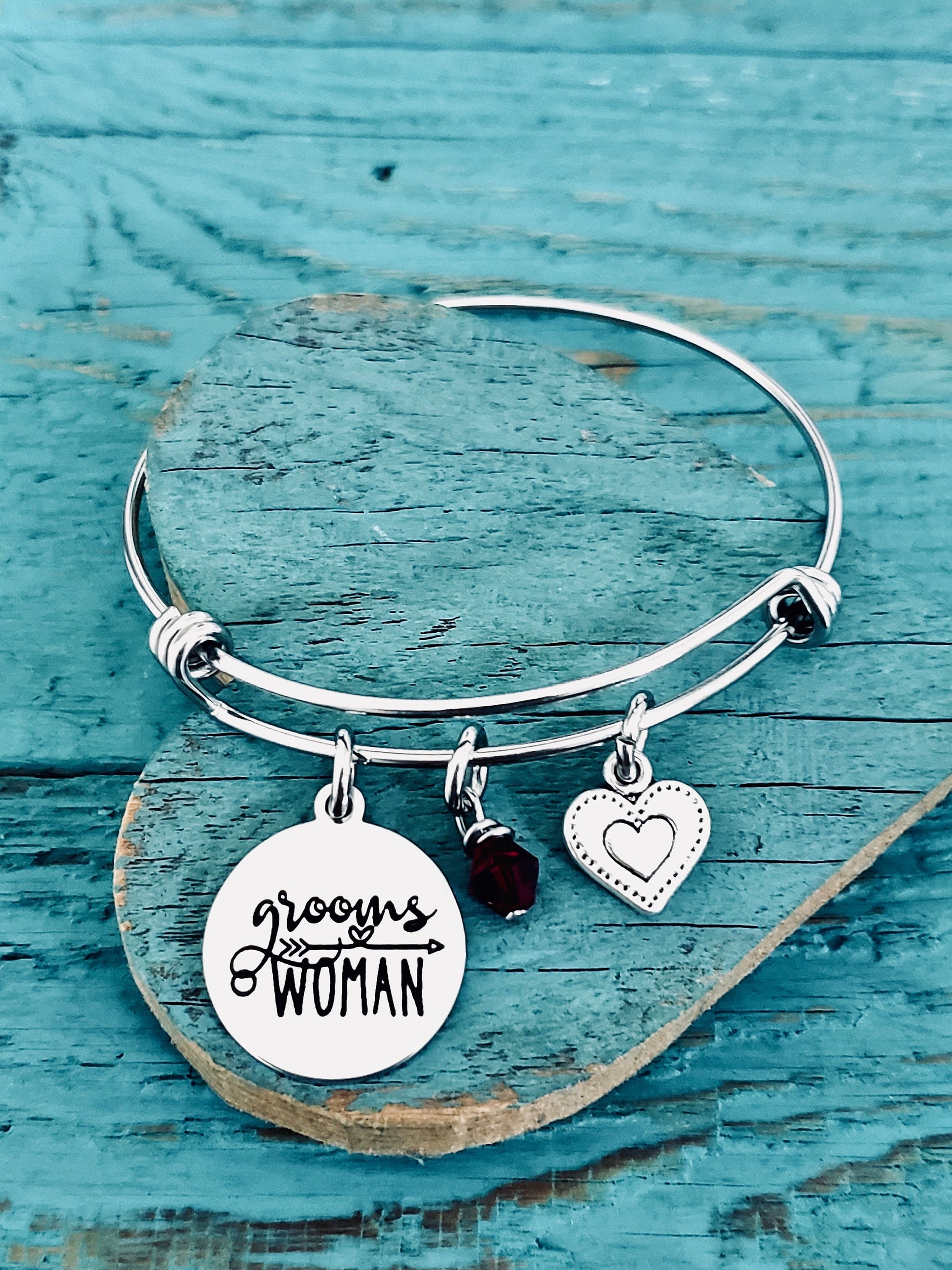 Grooms woman, Groomswoman Thank you, Will You Be My Grooms woman, Bridesmaid, Alternative Wedding, Gift for, Silver Bracelet, Charm Bracelet