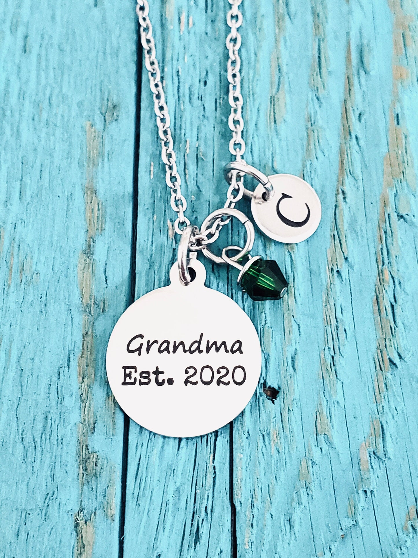 GRANDMA EST 2022, 2023, Silver Necklace, Grandma necklace, Grandma gift, Grandma Pendant, Gift for Grandma, New Grandma, First time Grandma