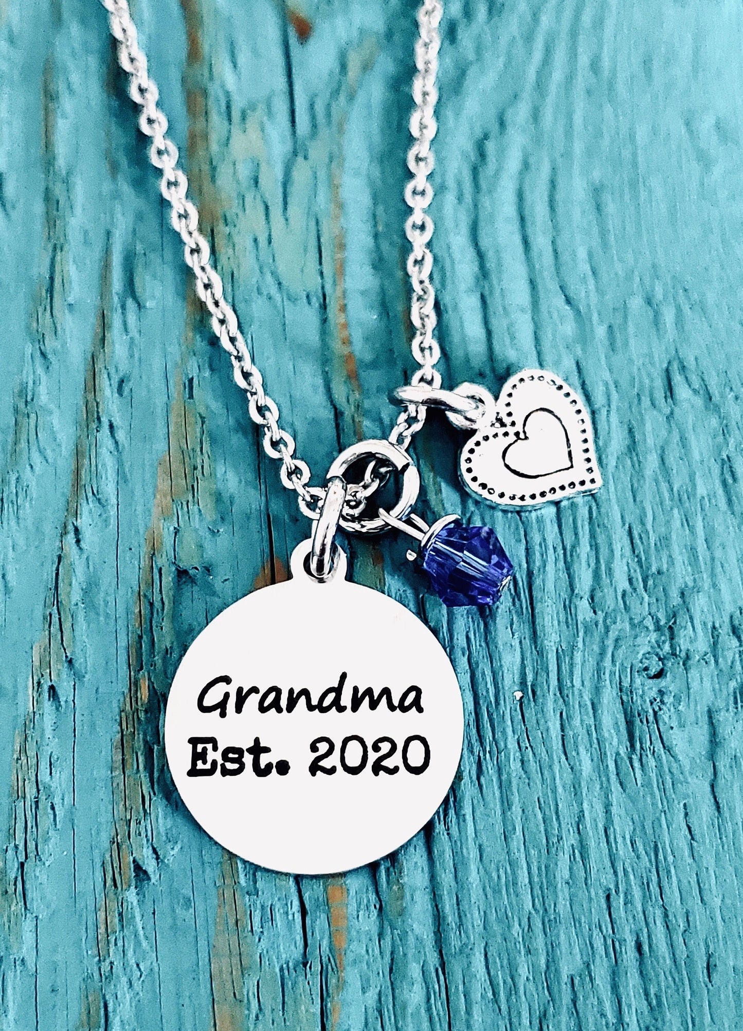 GRANDMA EST 2022, 2023, Silver Necklace, Grandma necklace, Grandma gift, Grandma Pendant, Gift for Grandma, New Grandma, First time Grandma