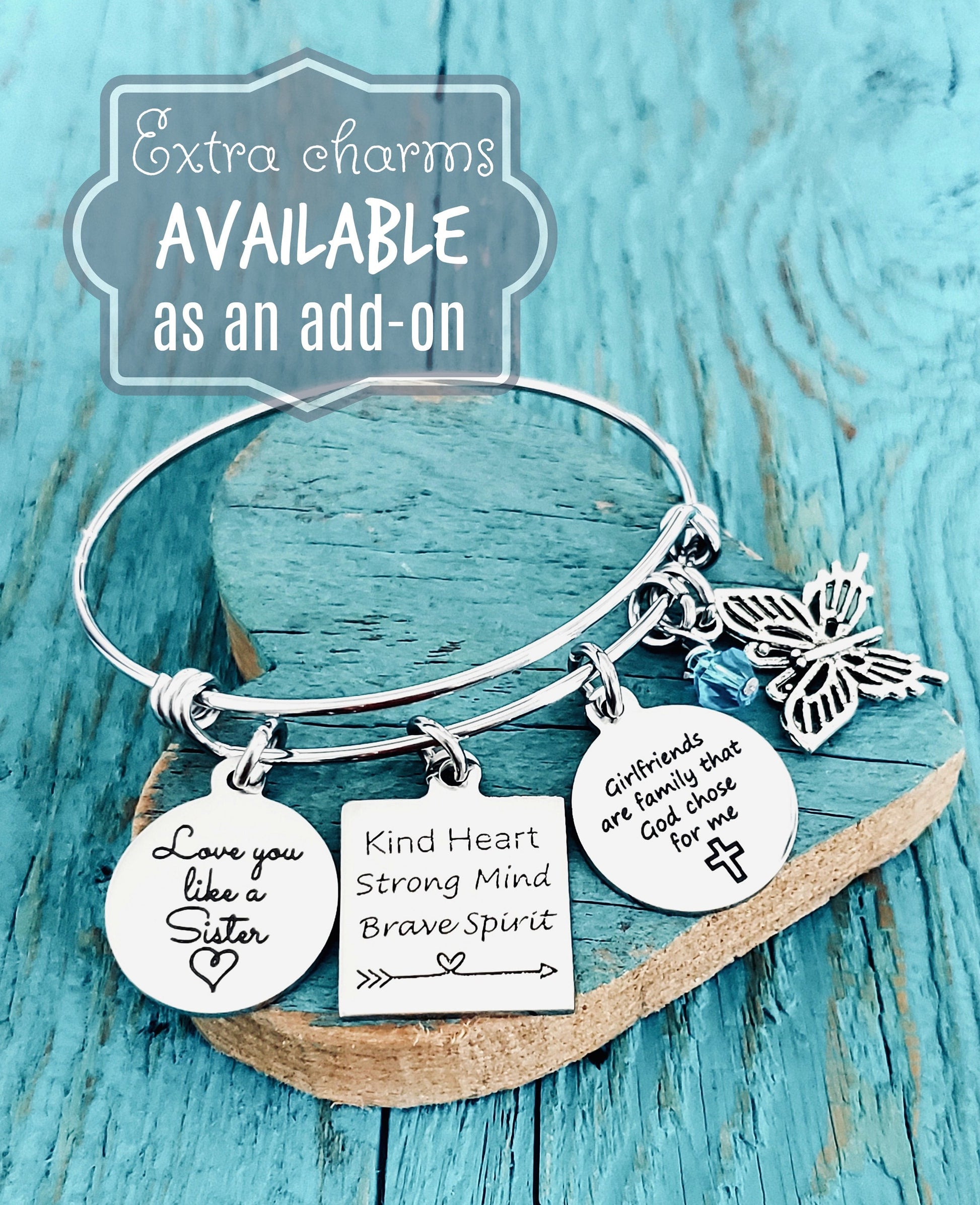 Love you like a sister, Friend, Best Friend, Friendship, Forever, Bestie, Charm Bracelet, Silver Bracelet, Silver Jewelry, Gift, Customized