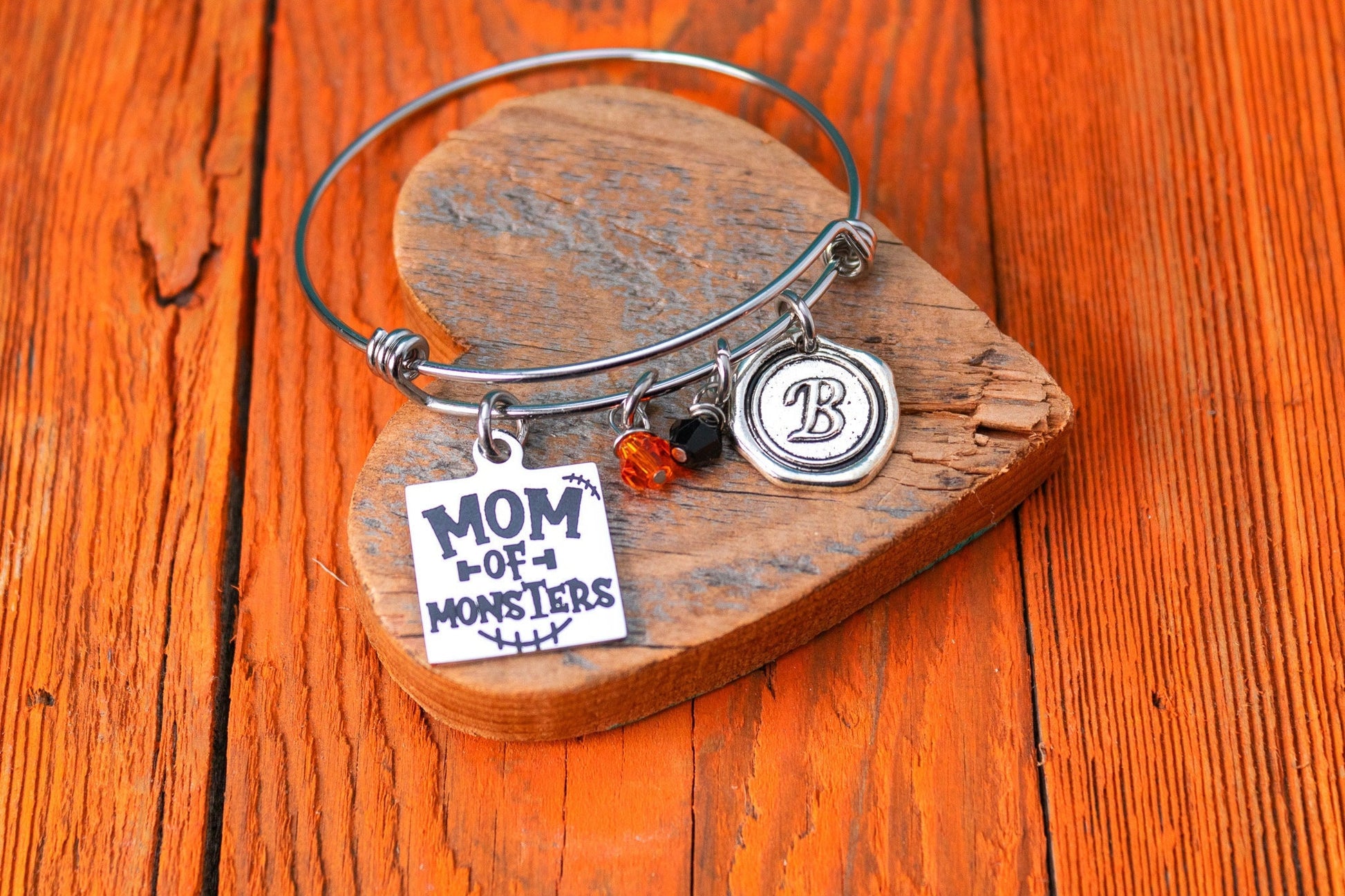 Mom Of Monsters, Spooky Vibes, Bones, Beautiful, spooky, Halloween, Fall, Ghost, Bat, Witch, Pumpkin, Bracelet, Jewelry